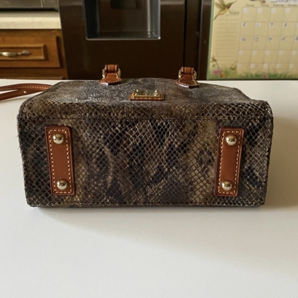 Dooney & Bourke Brown Snake Print Women's Bag - Picture 6 of 6